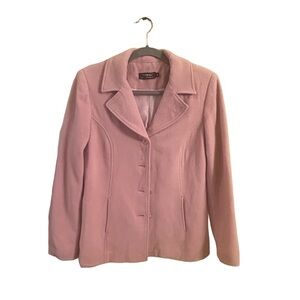Tribal muted pink wool and cashmere blend, lined, 4 button coat size 6